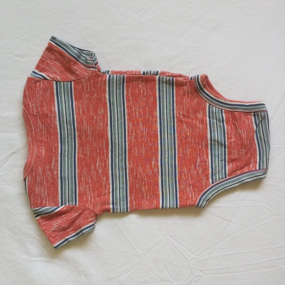 old navy striped short sleeve bodysuit diaper shirt 3-6 months baby - Picture 6 of 6